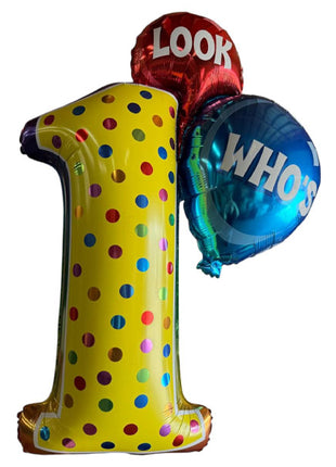 43in Betallic Look Who's 1 Balloon