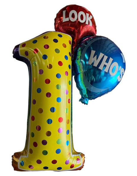 43in Betallic Look Who's 1 Balloon