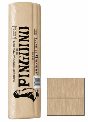 Pinguino Papel Crepe/Crepe Paper Beige 10 Ojas/10 Sheets
