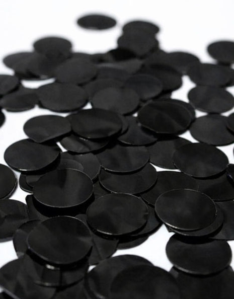 0.6in Small Black Confetti (1.5cm)