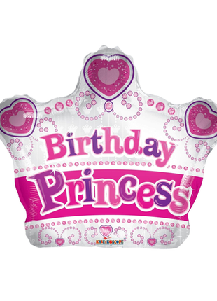18in Conver USA Birthday Princess Crown Balloon - Joker Party Supply