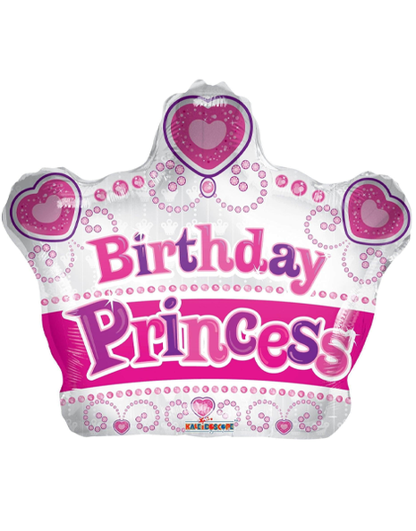 18in Conver USA Birthday Princess Crown Balloon - Joker Party Supply
