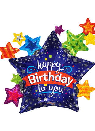 36in Conver USA Happy Birthday To You Star Balloon - Joker Party Supply