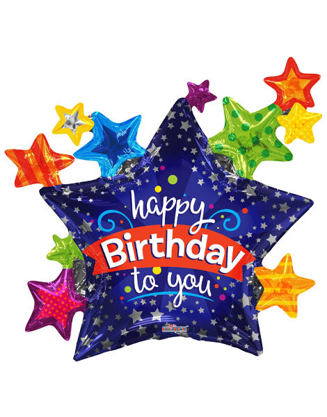 36in Conver USA Happy Birthday To You Star Balloon - Joker Party Supply