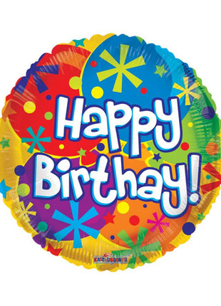 Globos y puntos de feliz cumpleaños ConverUSA de 18 pulgadas