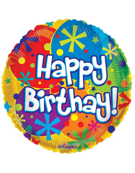 Globos y puntos de feliz cumpleaños ConverUSA de 18 pulgadas