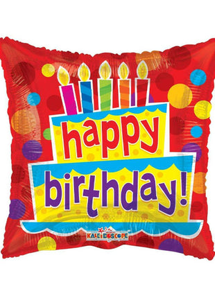 18in ConverUSA Birthday Cake & Candles Balloon