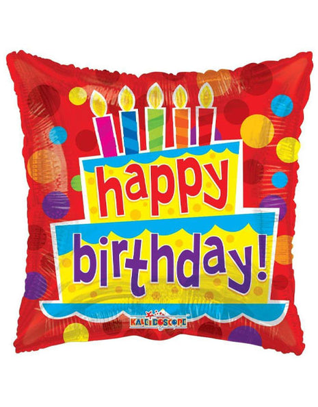 18in ConverUSA Birthday Cake & Candles Balloon