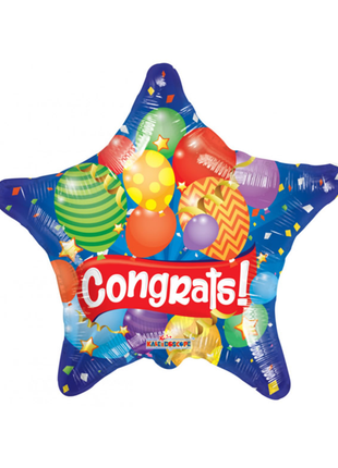 Globos de estrella ConverUSA Congrats de 9 pulgadas (se requiere sellado térmico)