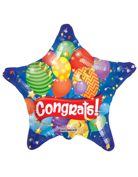 Globos de estrella ConverUSA Congrats de 9 pulgadas (se requiere sellado térmico)