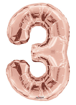 34in Conver USA Rose G Number 3 Balloon - Joker Party Supply