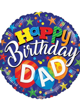 Globo ConverUSA de 18 pulgadas con la frase "Feliz cumpleaños, papá"