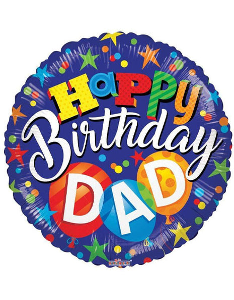 Globo ConverUSA de 18 pulgadas con la frase "Feliz cumpleaños, papá"