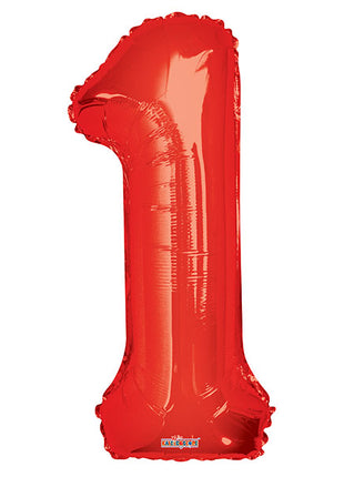 34in Conver USA Red Number 1 Balloon - Joker Party Supply