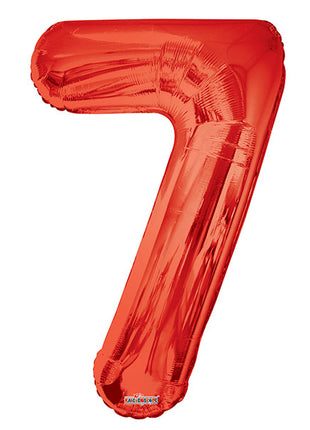 34in Conver USA Red Number 7 Balloon - Joker Party Supply