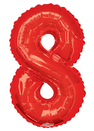34in Conver USA Red Number 8 Balloon - Joker Party Supply