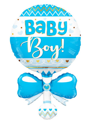 36in Conver USA Baby Boy Rattle Balloon - Joker Party Supply