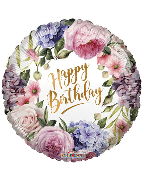 18in ConverUSA Birthday Floral Balloon