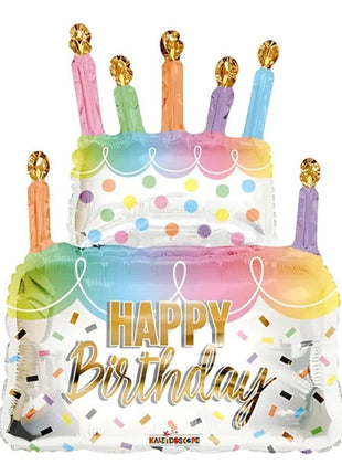 Globo de 36 pulgadas para pastel y vela de feliz cumpleaños de ConverUSA