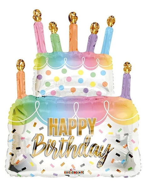 Globo de 36 pulgadas para pastel y vela de feliz cumpleaños de ConverUSA