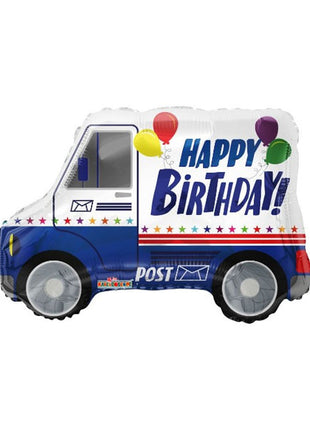 26in Conver USA Happy Birthday Mail Truck Balloon - Joker Party Supply