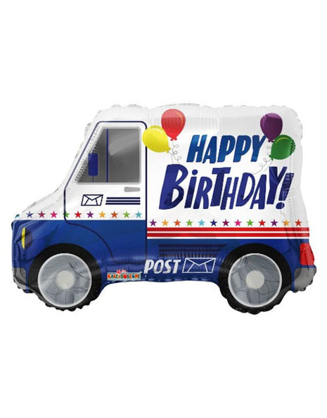 26in Conver USA Happy Birthday Mail Truck Balloon - Joker Party Supply