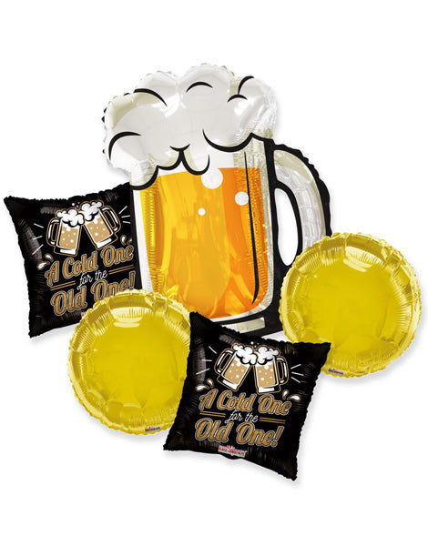 Conver USA A Cold One for the Old One Bouquet Balloon 5pc - Joker Party Supply