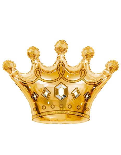 36in Conver USA Gold Royal Crown Balloon - Joker Party Supply