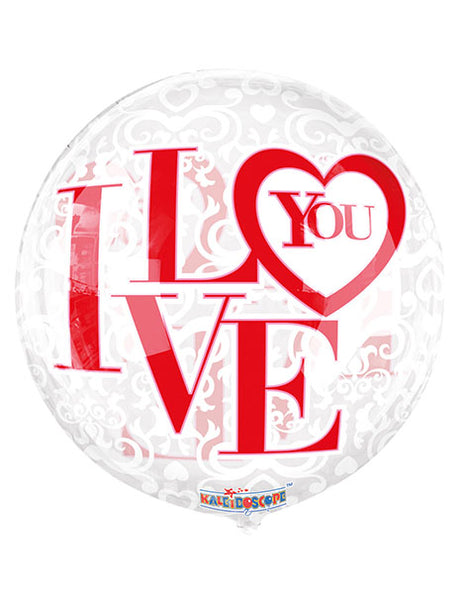 18in Conver USA Clear View I Love You Gelliball Balloon - Joker Party Supply