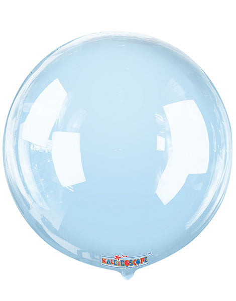 18in Conver USA Clear View Baby Blue Gelliball Balloon - Joker Party Supply