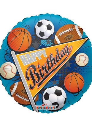 18in ConverUSA Birthday Sports Pennant Balloon