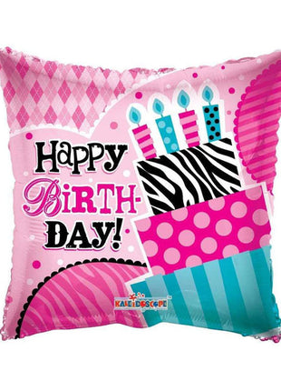 18iin ConverUSA BIrthday Patterned Cake Balloon