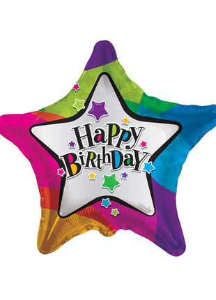 18in ConverUSA Birthday Star Balloon