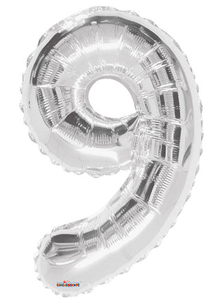 34in Conver USA Silver Number 9 Balloon - Joker Party Supply