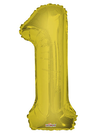 34in Conver USA Gold Number 1 Balloon - Joker Party Supply
