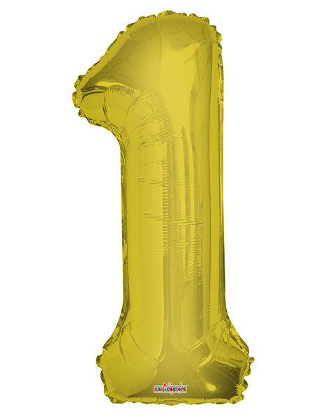 34in Conver USA Gold Number 1 Balloon - Joker Party Supply