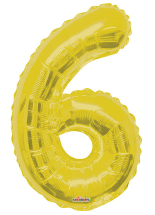 34in Conver USA Gold Number 6 Balloon - Joker Party Supply