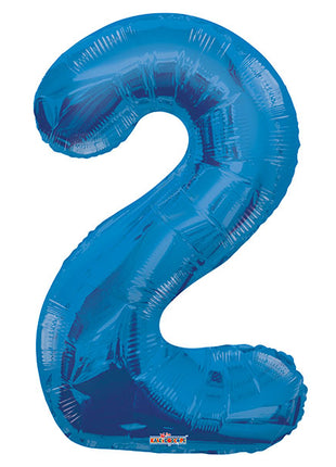 34in Conver USA Royal Blue Number 2 Balloon - Joker Party Supply