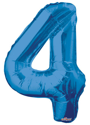 34in Conver USA Royal Blue Number 4 Balloon - Joker Party Supply