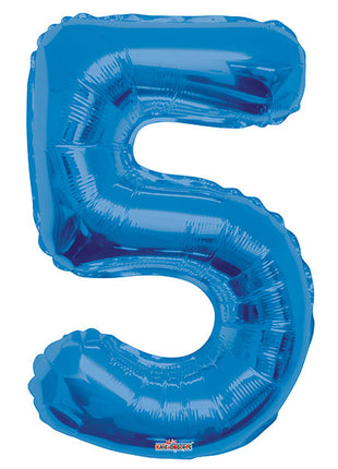 34in Conver USA Royal Blue Number 5 Balloon - Joker Party Supply