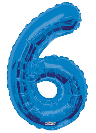 34in Conver USA Royal Blue Number 6 Balloon - Joker Party Supply