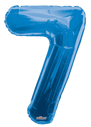 34in Conver USA Royal Blue Number 7 Balloon - Joker Party Supply