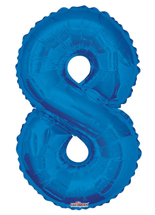 34in Conver USA Royal Blue Number 8 Balloon - Joker Party Supply