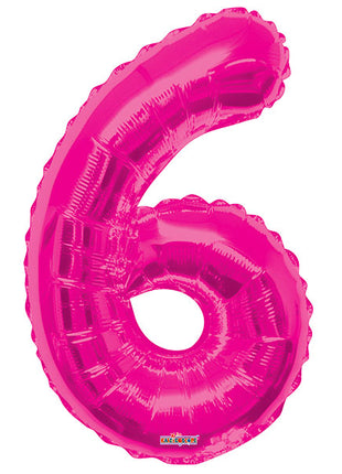 34in Conver USA Magenta Number 6 Balloon - Joker Party Supply