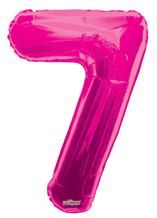 34in Conver USA Magenta Number 7 Balloon - Joker Party Supply