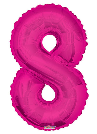 34in Conver USA Magenta Number 8 Balloon - Joker Party Supply