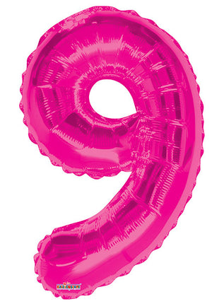 34in Conver USA Magenta Number 9 Balloon - Joker Party Supply