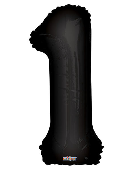 34in Conver USA Black Number 1 Balloon - Joker Party Supply