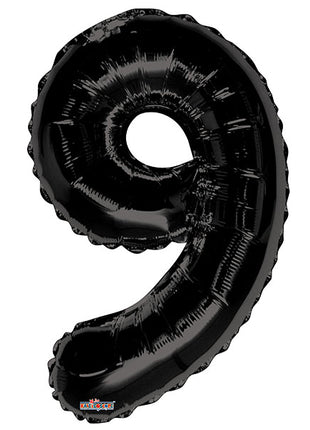 34in Conver USA Black Number 9 Balloon - Joker Party Supply