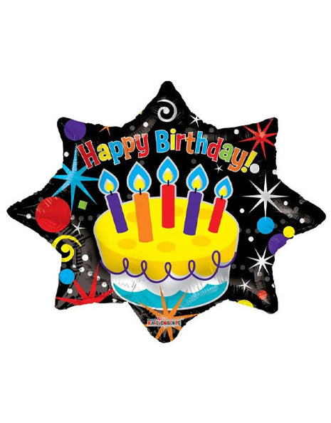 Globo de explosión de feliz cumpleaños ConverUSA de 28 pulgadas